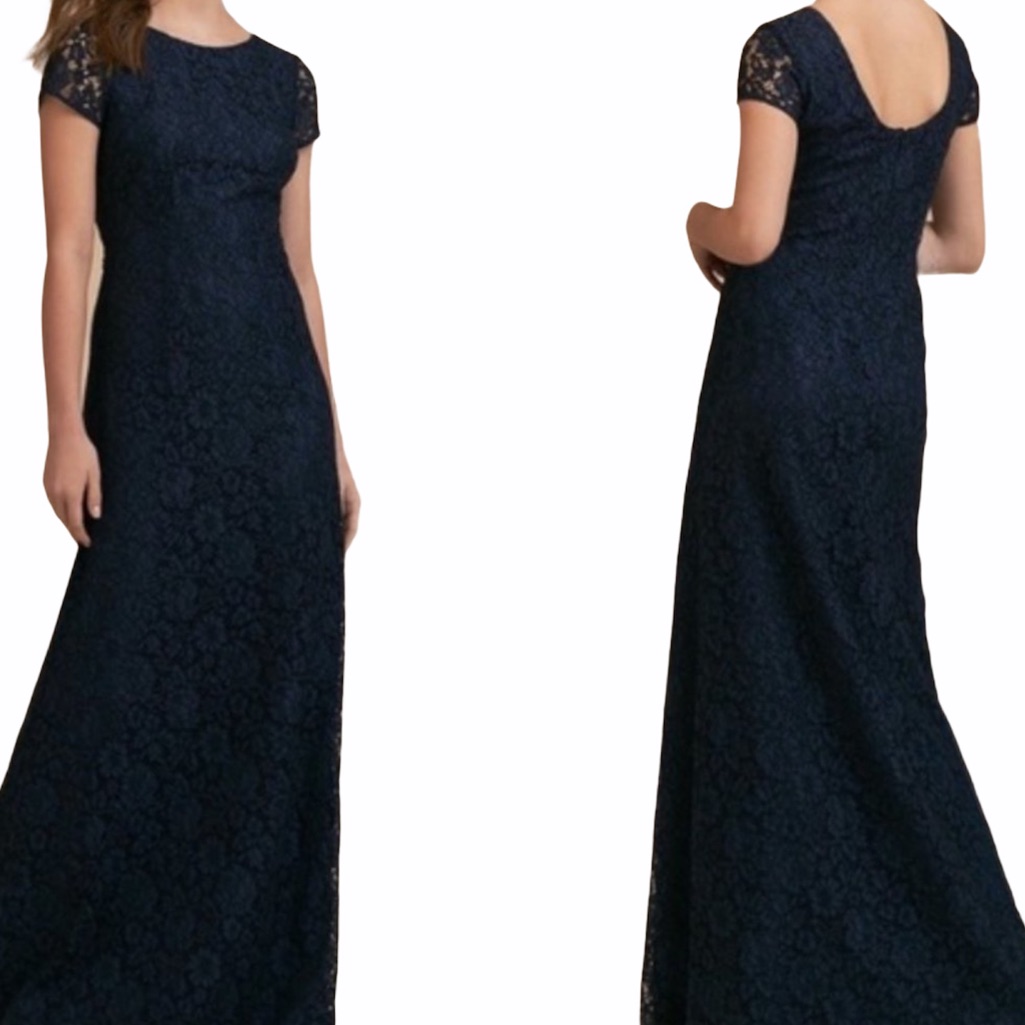Bhldn Donna Morgan Deja Dress In Navy Blue Size 2 Nwot